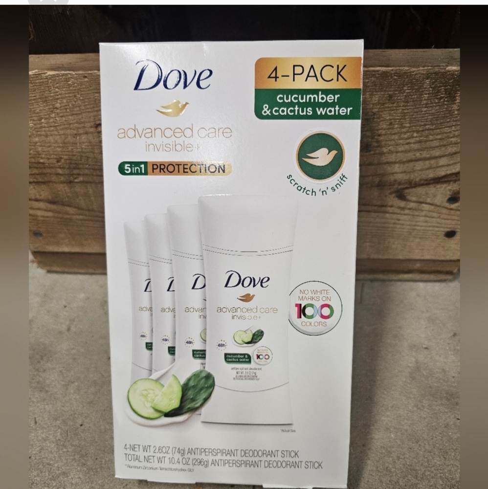 Dove advanced care invisible+ Antiperspirant Deodorant, 2.6 oz, 4-…